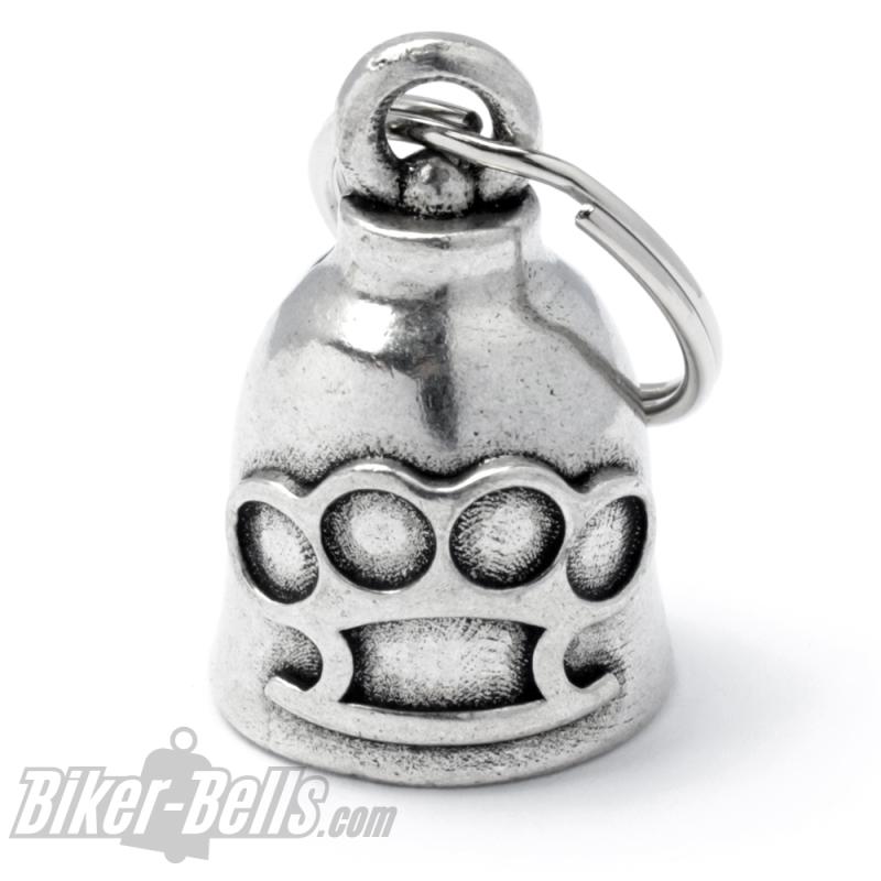 Biker-Bell mit starkem Schlagring-Motiv Outlaw Rebel Motorrad-Glocke Glücksbringer